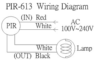 Wiring Diagram: PIR-613 UFO Sensor 